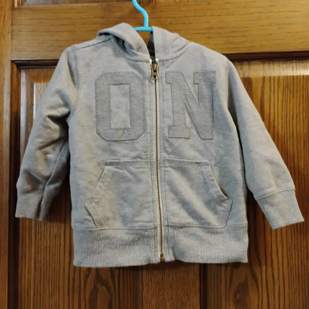 18-24m Toddler Old Navy Hoodie Gray Zip Up